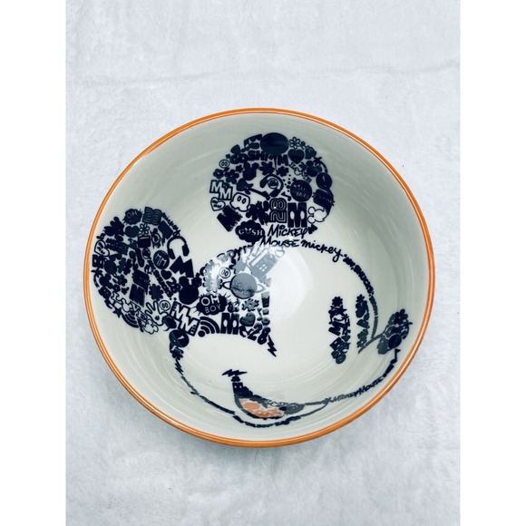 Disney Store Mickey Mouse Tidbit Bowl Set of 2 Micky Head Orange lip Snack Bowl - Picture 6 of 7